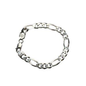 Men's Figaro Link Chain SS Bracelet Italy BIB